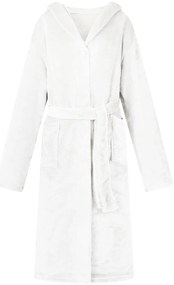 vidaXL Φόρμα Μπάνιου Με Κουκούλα Λευκό l Φανέλα