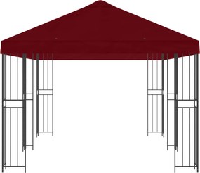 vidaXL Κιόσκι με Πλαϊνές Τοίχους 6 x 3 m Μπορντό
