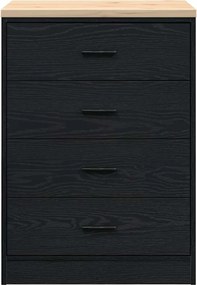 vidaXL ντουλάπι αποθήκευσης γκαράζ μαύρο 60x51x85 εκ μασίφ ξύλο πεύκο