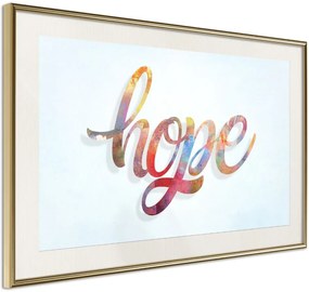 Αφίσα - Colourful Hope - 45x30 - Χρυσό - Με πασπαρτού