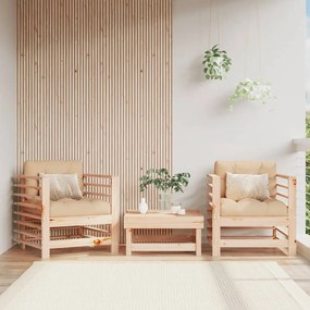 Καρέκλες Κήπου με Μαξιλάρια 2 τεμ. από Μασίφ Ξύλο Πεύκου