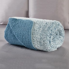 Κουβέρτα Fleece Μονή Με Γουνάκι (160x200) Whitegg KB156 Μπλε