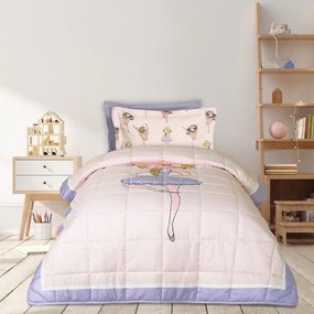 Πάπλωμα Παιδικό 4913 Pink-Lilac Das Home Μονό 160x220cm Microfiber