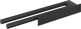 vidaXL Ράφι Πετσέτας Μαύρο 40 x 9 x 4 εκ Ανοξείδωτο ατσάλι