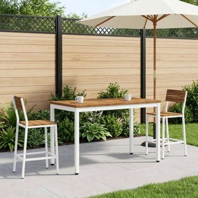 vidaXL Τραπεζάκι σαλονιού Φυσικό και Λευκό 50 x 100,5 x 45 εκ.