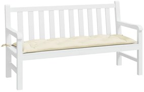 vidaXL Μαξιλάρι Πάγκου Κήπου Κρεμ 150x50x7 εκ. Ύφασμα Oxford