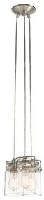 Κρεμαστό Φωτιστικό Οροφής 3xE27 Brinley Elstead Lighting-KL-BRINLEY3-NI-Νίκελ Ματ KL-BRINLEY3-NI