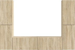 vidaXL Σετ επίπλου τηλεόρασης 6 pcs Δρύς Sonoma Επεξεργασμένο ξύλο