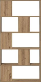 vidaXL Βιβλιοθήκη 5 Επιπέδων Δρυς 80,5x23,5x162,5 εκ. Επεξεργ. Ξύλο