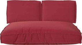 vidaXL Σετ μαξιλαριών 3 pcs Κόκκινο Ύφασμα Όξφορντ