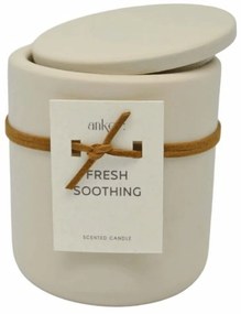 Αρωματικό Κερί Σε Δοχείο Fresh Soothing 833085 8,8x8,8x10cm Ivory Ankor Τσιμέντο