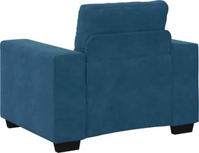 vidaXL Σετ Καναπέ 3 pcs Μπλε 221 x 80 x 80 εκ Βελούδο