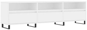 vidaXL Έπιπλο Τηλεόρασης Λευκό 150x30x44,5 εκ. Επεξεργασμένο Ξύλο