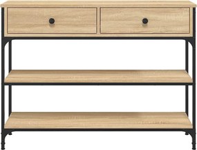 vidaXL Τραπέζι Κονσόλα Sonoma Δρυς 100x25x75 εκ. Επεξεργασμένο Ξύλο