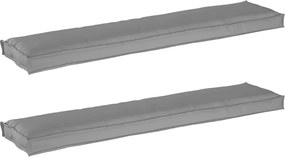 vidaXL Σετ Μαξιλαριών Πάγου 2 pcs Γκρι 180 x 40 x 8 εκ.