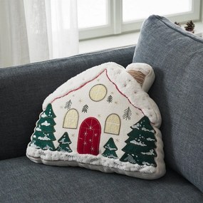 Μαξιλάρι Διακοσμητικό Χριστουγεννιάτικο (Με Γέμιση) 279 White-Multi Gofis Home 38x46