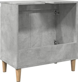 vidaXL Ντουλάπι Νιπτήρα Γκρι Σκυρ. 58x33x60 εκ. Επεξεργασμένο Ξύλο