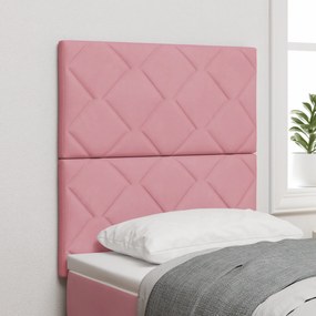 vidaXL LED Υπόστρωμα Σχεδίου Διαμαντένιων Μπλοκ Ροζ 80 εκ Βελούδο