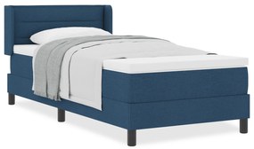 vidaXL Κρεβάτι με Στρώμα Μπλε 90x190 εκ Υφασμάτινο