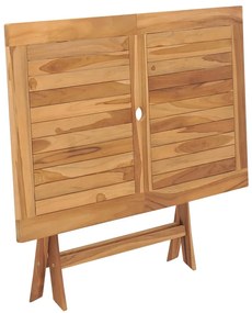 vidaXL Τραπέζι Κήπου Πτυσσόμενο 120 x 70 x 75 εκ. από Μασίφ Ξύλο Teak