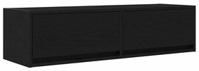 vidaXL Ντουλάπι TV Μαύρη δρυς 100 x 31 x 25.5 εκ. Επεξεργασμένο ξύλο