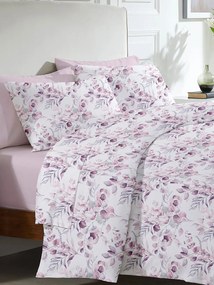 Σετ Σεντόνια Menta Εμπριμέ 560 Lila Διπλό (200x250)