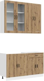 vidaXL Μονάδα κουζίνας PORTO 4 pcs Artisan Δρυς Επεξεργασμένο Ξύλο