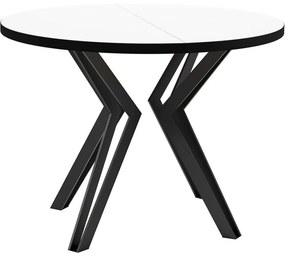 Τραπέζι Επεκτεινόμενο Randi 162749109 100/176x100x76cm White-Black Μοριοσανίδα, Μέταλλο