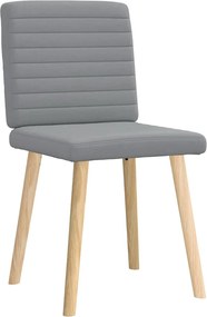 vidaXL Καρέκλες Τραπεζαρίας 2 τεμ Ανοιχτό Γκρι Υφασμάτινες