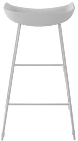 Σκαμπό μπαρ NAILA Μεταλλικό με Κάθισμα PP Λευκό 47x47x83 εκ. 2αδα 47x47x83 εκ.