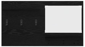 vidaXL Τοίχου Κρεμάστρα Μαύρη δρυς 90 x 10 x 50 εκ. Επεξεργασμένο ξύλο