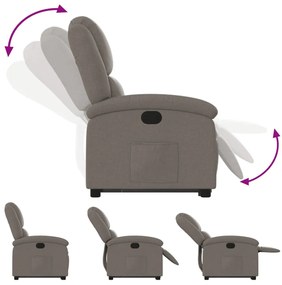 vidaXL Πολυθρόνα Ανακλινόμενη με Ανύψωση Χρώμα Taupe Υφασμάτινη