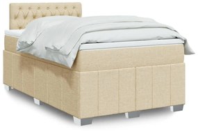 ΚΡΕΒΑΤΙ BOXSPRING ΜΕ ΣΤΡΩΜΑ ΚΡΕΜ 120X200 ΕΚ. ΥΦΑΣΜΑΤΙΝΟ 3289347