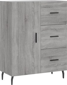 vidaXL Ντουλάπι Γκρι Sonoma 69,5 x 34 x 180 εκ. Επεξεργασμένο Ξύλο