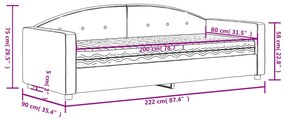 Καναπέ Κρεβάτι με Στρώμα Ροζ 80 x 200 εκ. Βελούδινος - Ροζ