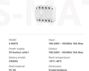 GloboStar® 80070 SONOFF S-MATE - Switch Mate 16A/3500W