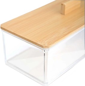 Κουτί Αποθήκευσης (23.3x9.4x8.8) Homely Bamboo Essentials 02-17668