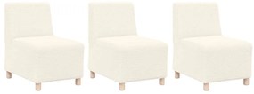 vidaXL Μοναδικός Καναπές χωρίς Χερούλια 3 pcs Κρεμ 55 x 74 x 82 εκ.