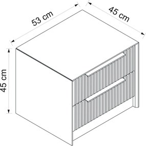 Κομοδίνο Πέτρα KALE 53x45x45