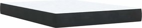 vidaXL Κρεβάτι Boxspring με Στρώμα Μαύρο 140x190 εκ. Βελούδινο