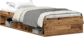 vidaXL Πλαίσιο κρεβατιού χωρίς στρώμα 75x190 εκ. Επεξεργασμένο Ξύλο