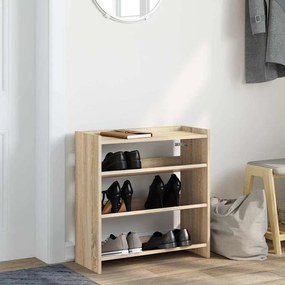 Ράφι παπουτσιών Sonoma Oak 60x25x62 cm Κατασκευασμένο ξύλο - Καφέ
