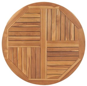 vidaXL Επιφάνεια Τραπεζιού Στρογγυλή 2,5 εκ. 90 εκ. Μασίφ Ξύλο Teak