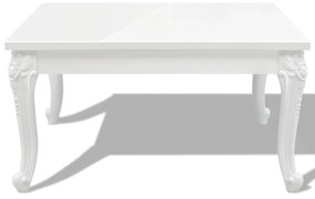 vidaXL Τραπεζάκι Σαλονιού Γυαλιστερό Λευκό 80 x 80 x 42 εκ.