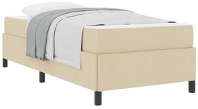 vidaXL Κρεβάτι με ελατήρια Κρέμα 100 x 200 cm