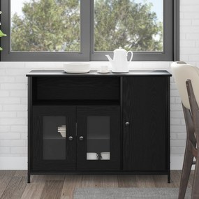 vidaXL Μπουφές Μαύρου Δρυός 100x35x75 εκ Επεξεργασμένο Ξύλο