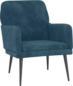 vidaXL Πολυθρόνα Μπλε 62 x 79x 79 εκ. Βελούδινη