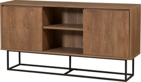 Μπουφές Καρυδιά / Μαύρο ZELA 140x36x72