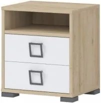 Κομοδίνο Riddle-Δρυς-Λευκό