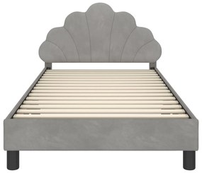 vidaXL Κρεβάτι Παιδικής Κρεβατοκάμαρας με Κεφαλάκι Ανοιχτό γκρι